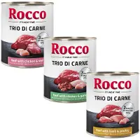 Rocco 6x800g Trio di Carne -lajitelma 3 makua -koiranruoka