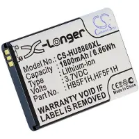 123accu Huawei U8860 Honor Akku 1800 mAh