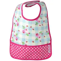 Bambino Easy Wipe Bib ? Grey/Plaid