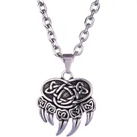 Northern Viking Jewelry Ankkuriketju + Karhun Käpälä kaulakoru NVJRS107
