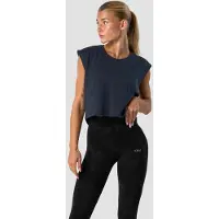 ICANIWILL Stride Cropped Tank Navy