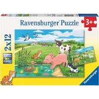 Ravensburger Palapeli Maatilan Eläinvauvat 2x12