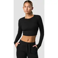 ICANIWILL Recharge Cropped Long Sleeve Black