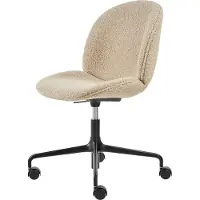 Gubi Beetle Meeting Chair toimistotuoli kokoverhoiltu Karakorum dedar 003-mustilla jaloilla