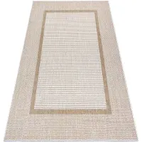 Rugsx Matto string sizal sion kehys 21782 litteäksi kudottu ecru / beige