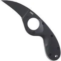 CRKT Bear Claw Black, Plain 2516K Black GRN rescue knife, Russ Kommer design