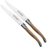 Laguiole En Aubrac 22C99OLIH, 2-piece steak knife set, olive wood