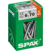 Spax TX 6x70 uppokanta 30kpl yleisruuvi
