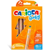 Carioca Baby Värikynät - 3-in-1 - 6 kpl - Monivärinen - - OneSize - Värityssarjat
