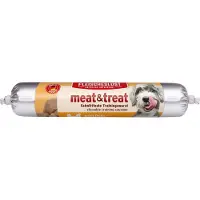 Fleischeslust 6x80g meat & treat treenimakkara juustomakkara koiran herkku