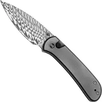 We Knife Qubit Button Lock Damasteel