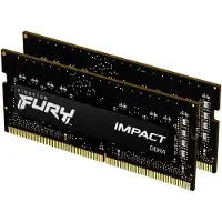 Kingston 32GB (2X16GB) DDR4 3200MT/S CL20 1RX8 FURY IMPACT PNP, BLACK, SODIMM (KF432S20IBK2/32)
