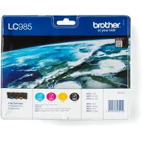 Brother LC985 Value Pack, neliväripakkaus, syaani/magenta/keltainen/musta, noin 260 sivua