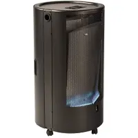 Blue Belle Kaasulämmitin PRO, Musta - Varustettu Termostaatilla