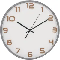 House Nordic Selma - Wall Clock, Grey, Silent Movement Ø35 Cm - Grey - 35X35X4.5CM