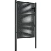 vidaXL Puutarhanportti antrasiitti 100x125 cm teräs