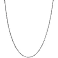 Lykken Basics 9-karaatin 1,4 mm panssari valkokultakaulaketju 46 cm