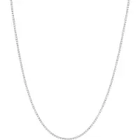 Lykken Basics 9-karaatin 0,8 mm venetsia valkokultakaulaketju 51 cm