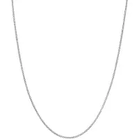 Lykken Basics 9-karaatin 1,1 mm panssari valkokultakaulaketju 41 cm