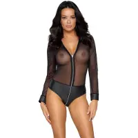 Cottelli collection black Long-sleeve body