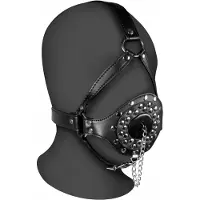 Ouch! XTREME - Pääharness tulpalla, bdsm, keinonahka, syntinen, tuhma, bondage