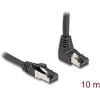 DeLOCK – RJ45 Network Cable Cat.8.1 S/FTP 90° upwards angled / straight 10 m black (80398)