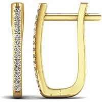 Lykken Elegance kultaiset timanttikorvakorut 1,7 x 15,1 mm