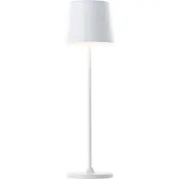 Brilliant Kaami LED ladattava pöytävalaisin, himmennettävä matta valkoinen Kaami,, Valkoinen/opaali, Olohuone/ruokailutila, Metalli, Moderni