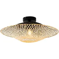 QAZQA Orientalinen ulkokattovalaisin bambu 50 cm IP44 - Rina