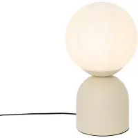 QAZQA Hotelli-tyylinen pöytävalaisin beige opaalilasilla - Pallon Trend