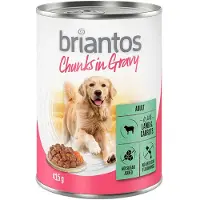 Briantos 24x415g Chunks in Gravy lammas ja porkkana koiran märkäruoka