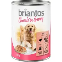 Briantos 24x415g Chunks in Gravy kalkkuna ja porkkana koiran märkäruoka