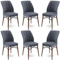 Atelier Del Sofa 6 tuolin setti Flex, harmaa/ruskea