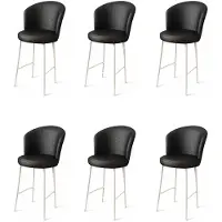 Atelier Del Sofa 6 baarijakkaran setti Uras, musta/valkoinen