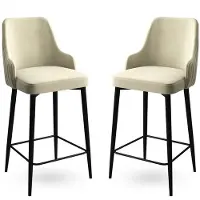 Skye Decor 2 baarituolia Enox, beige/musta