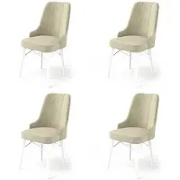 Skye Decor 4 tuolin sarja Pare, kerman/valkoinen väri