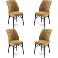 Atelier Del Sofa 4 tuolin setti Flex, beige/musta