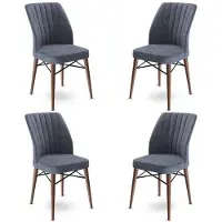 Atelier Del Sofa 4 tuolin setti Flex, harmaa/ruskea