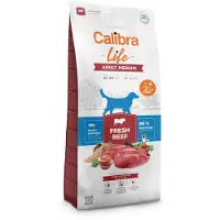 Calibra Life Dog Adult Medium Fresh Beef kuivaruoka keskikokoisille koirille, 12 kg