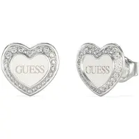 GUESS Love hopeanväriset sydänkorvakorut JUBE04035JWRHT/U