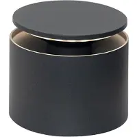 Zafferano Push-up akkukäyttöinen pöytälamppu IP54 tummanharmaa Push-up, himmennettävä, Alumiini/harmaa/sinkki, Olohuone/ruokailutila, Alumiini, Moderni