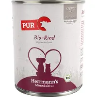 Herrmann's 24x800g Pure Meat Luomu luomunauta koiran märkäruoka