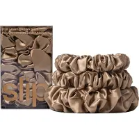 Slip Pure Silk Back To Basics Assorted Scrunchies Light Brown Hiuslenkki 3 kpl