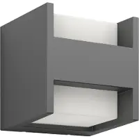 Philips Arbour ulkoseinävalaisin 3,8W, Seinävalaistus ulkotiloihin, Antrasiitti, Metalli, IP44, Patio, Puutarha, II