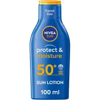 Nivea SUN Protect & Moisture kosteuttava aurinkosuojamaito SPF 50+ 100 ml