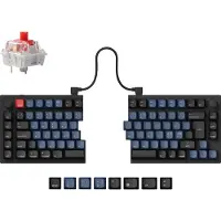 Keychron Q11 Hotswap Knob Split ISO Näppäimistö - Musta [Gateron G Pro Red]