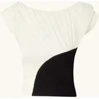 Laagam Gemini Ecru Draped Top - Cream - XS