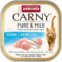 Animonda Carny 64x100g Carny Adult Pure & Mild kana + turska animonda märkäruoka
