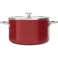 KitchenAid Cookware Collection -kattila, kannellinen, 24 cm, punainen