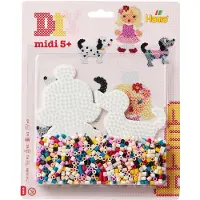 Hama Midi Large Blister 1.100 Pcs. Dog & Doll - Multi/patterned - ONE SIZE